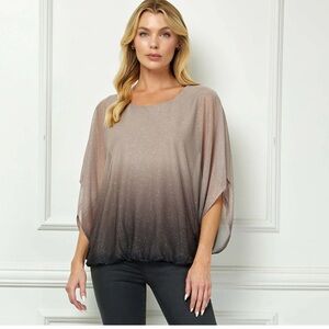 Sara Michelle Ombre Sparkle Blouse